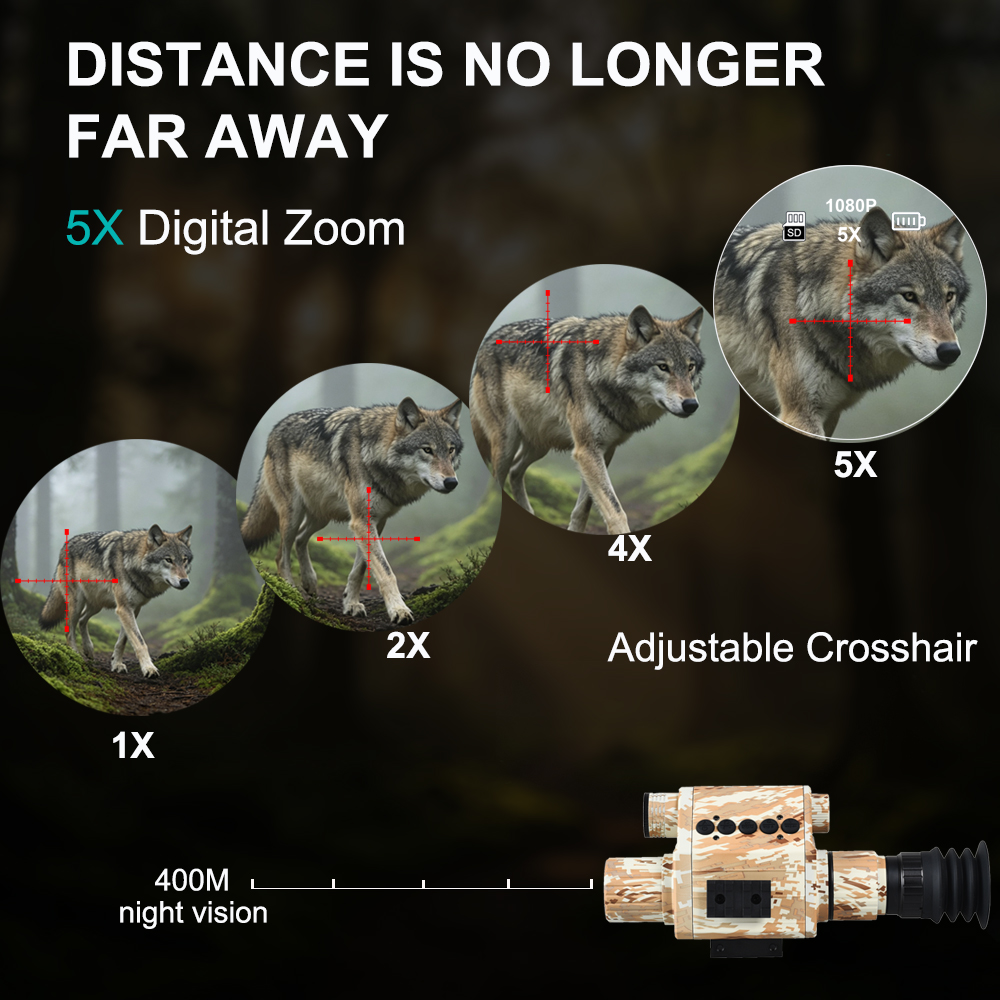 Hunting Night Vision Scope 50m - Trail Camera Infrared 评论和价格