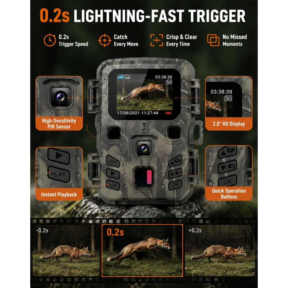 MINI301(INCLUDE 32G MEMORY CAR - Trail Camera Infrared 评论和价格
